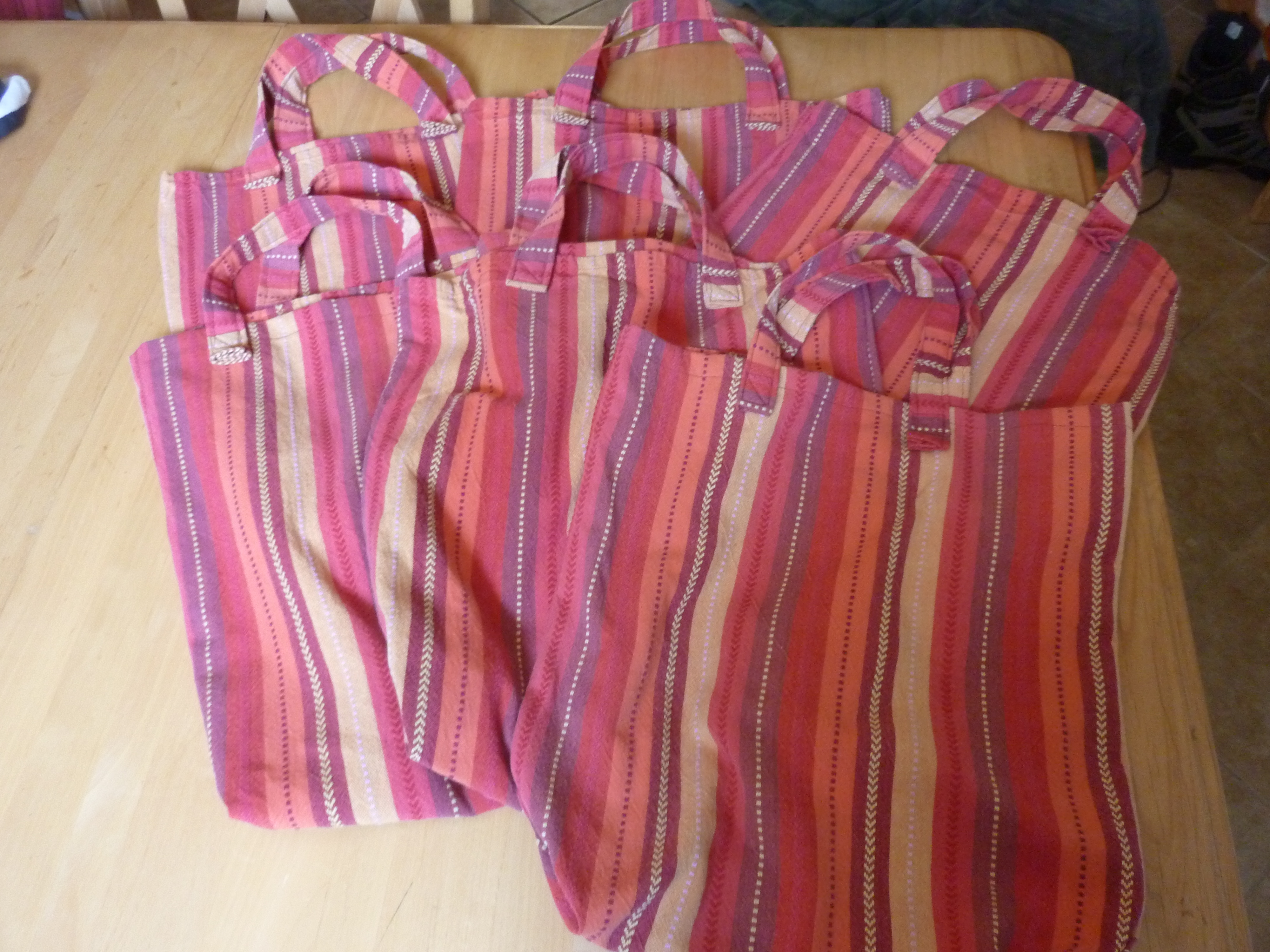 Striped bags